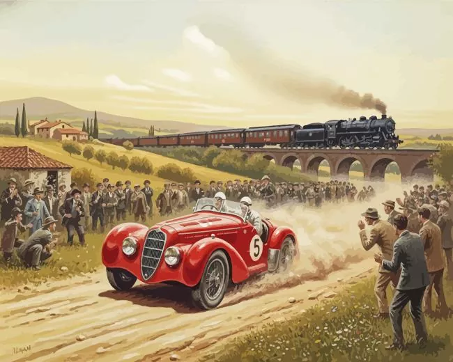 1930s Road Rally Paint by Numbers