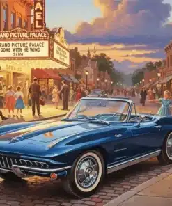 Blue Classic Car Paint by Numbers