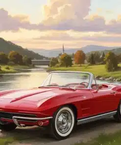 The Classic Red Car Paint by Numbers