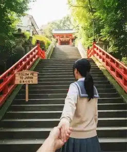 Follow Me To Japan Art Paint by Numbers