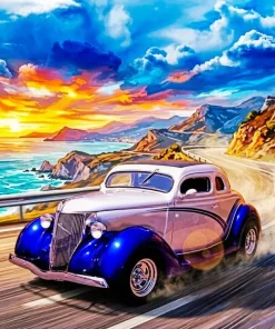 1936 Ford 3 Window Coupe Paint by Numbers