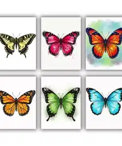 Colorful Butterflies Mini Paint by Numbers