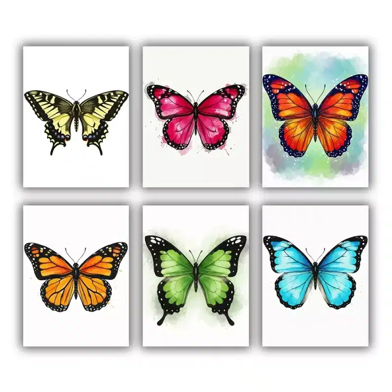 Colorful Butterflies Mini Paint by Numbers
