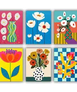 Bright Floral Mini Paint by Numbers