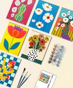 Bright Floral Mini Paint by Numbers