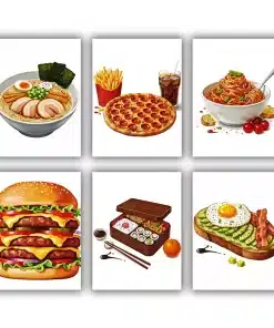 Delicious Food Mini Paint by Numbers