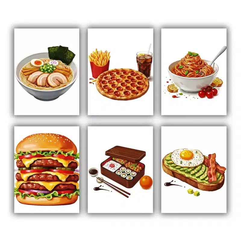 Delicious Food Mini Paint by Numbers