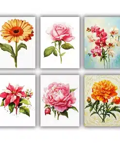 Garden Blossoms Mini Paint by Numbers