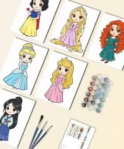 Fairy Tale Princesses Mini Paint by Numbers