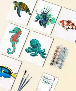 Sea Creatures Mini Paint by Numbers