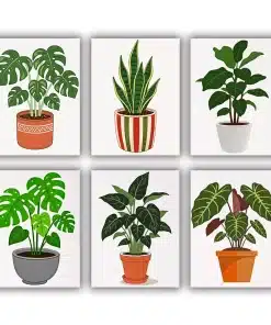 Green Plants Mini Paint by Numbers