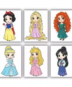 Fairy Tale Princesses Mini Paint by Numbers
