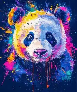 Splashy Panda Paint by Numbers
