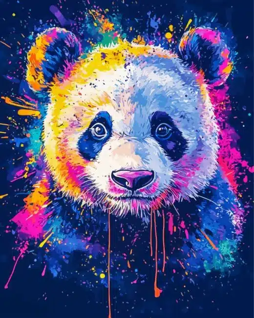 Splashy Panda Paint by Numbers