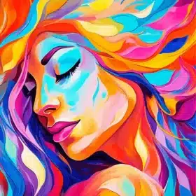 Colorful Lady Paint by Numbers 