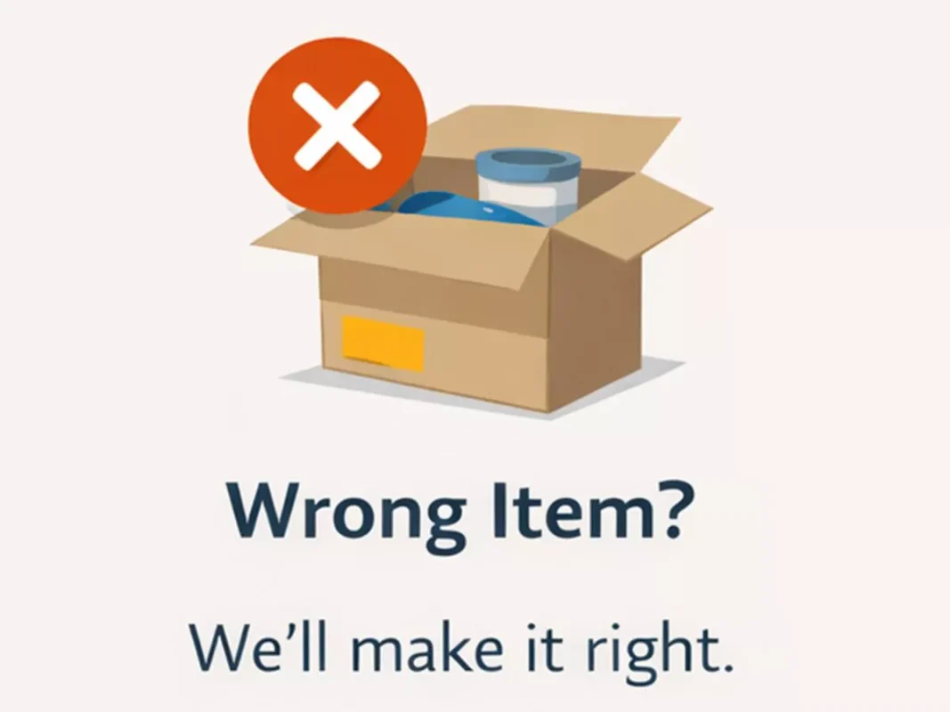 wrong item