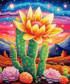 Desert Bloom Paint by Numbers