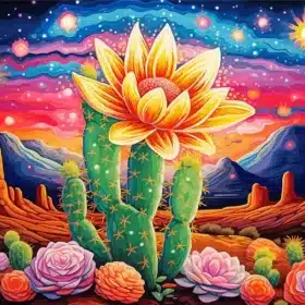 Desert Bloom Paint by Numbers