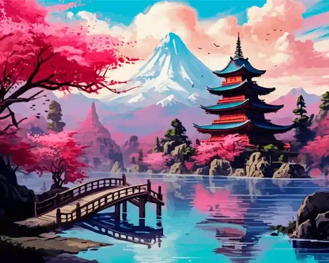 Eternal Fuji paint by numbers Eternal Fuji Paint by Numbers