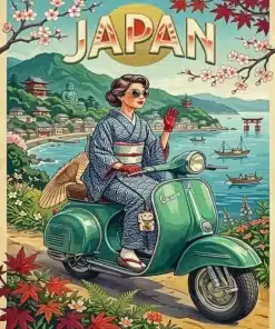 Japan Trip Poster Paint By Numbers