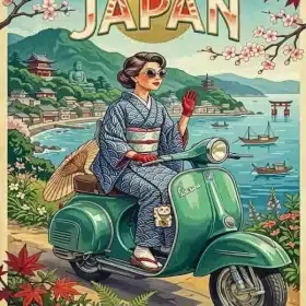 Japan Trip Poster Paint By Numbers