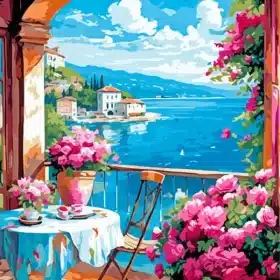 Seaside Bloom View Paint by Numbers