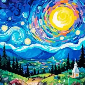 Starry Night Dream Paint by Numbers