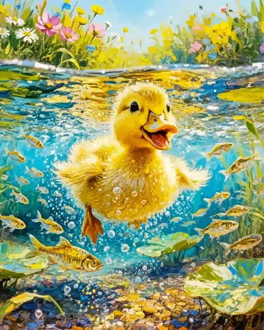 The Happy Duck Paint by Numbers