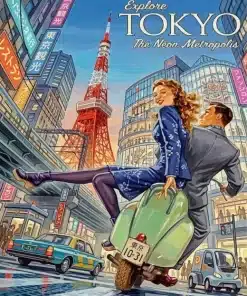 Japan Trip Poster Paint By Numbers