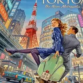 Japan Trip Poster Paint By Numbers 