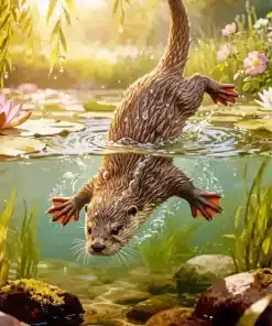 Adorable Otter Paint by Numbers