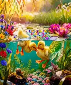 Cute Ducks Paint by Numbers