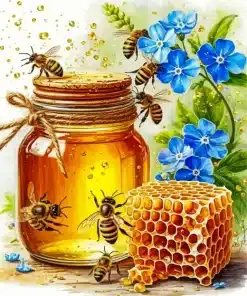 Honey And Bees Paint by Numbers