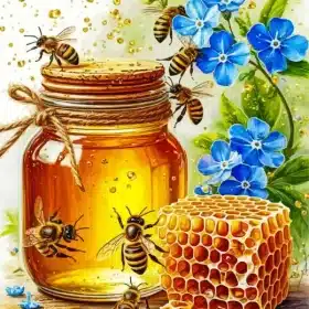 Honey And Bees Paint by Numbers 