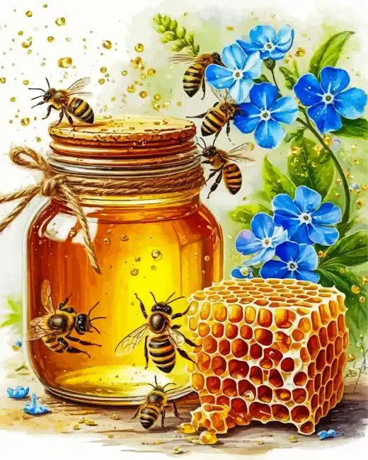 Honey And Bees Paint by Numbers