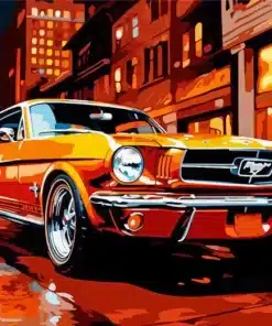 Orange Classic Car Paint by Numbers
