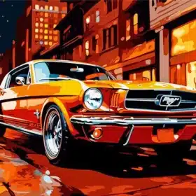 Orange Classic Car Paint by Numbers