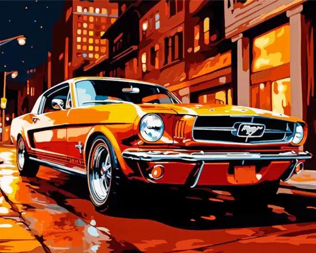 Orange Classic Car Paint by Numbers