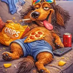 Lazy Dog Paint By Numbers 