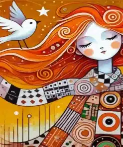 Orange Hair Girl Paint By Numbers