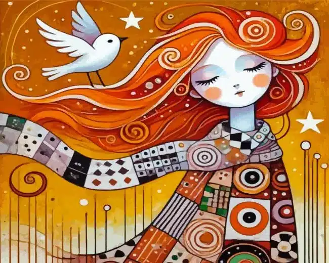 Orange Hair Girl Paint By Numbers