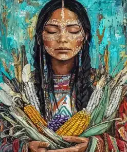 Woman With Corn Paint By Numbers