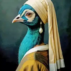 Peacock With Pearl Paint By Numbers 