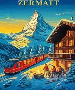 Zermatt Poster Paint By Numbers