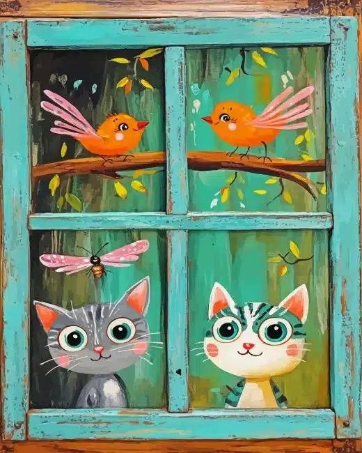 cute animals paint by numbers Cute Animals Paint By Numbers