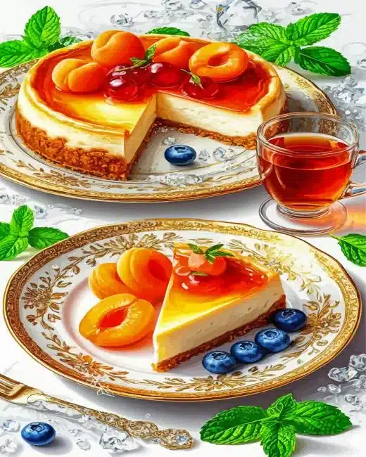 Fruit Cheescake Paint By Numbers