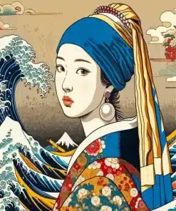 Lady And Big Wave Paint By Numbers