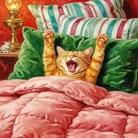 Sleepy Cat Paint By Numbers