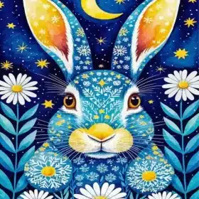 Whimsical Rabbit Paint By Numbers