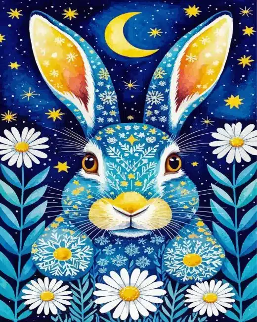 whimsical rabbit paint by numbers Whimsical Rabbit Paint By Numbers
